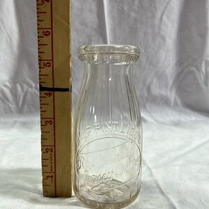 Half Pint Glass Milk Bottle